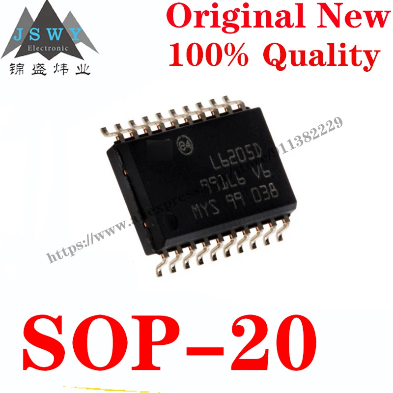 

10~100 PCS L6205D SOP20 Power Management IC Motor/Motion/Ignition Controller and Driver IC Chip for module arduino Free Shipping