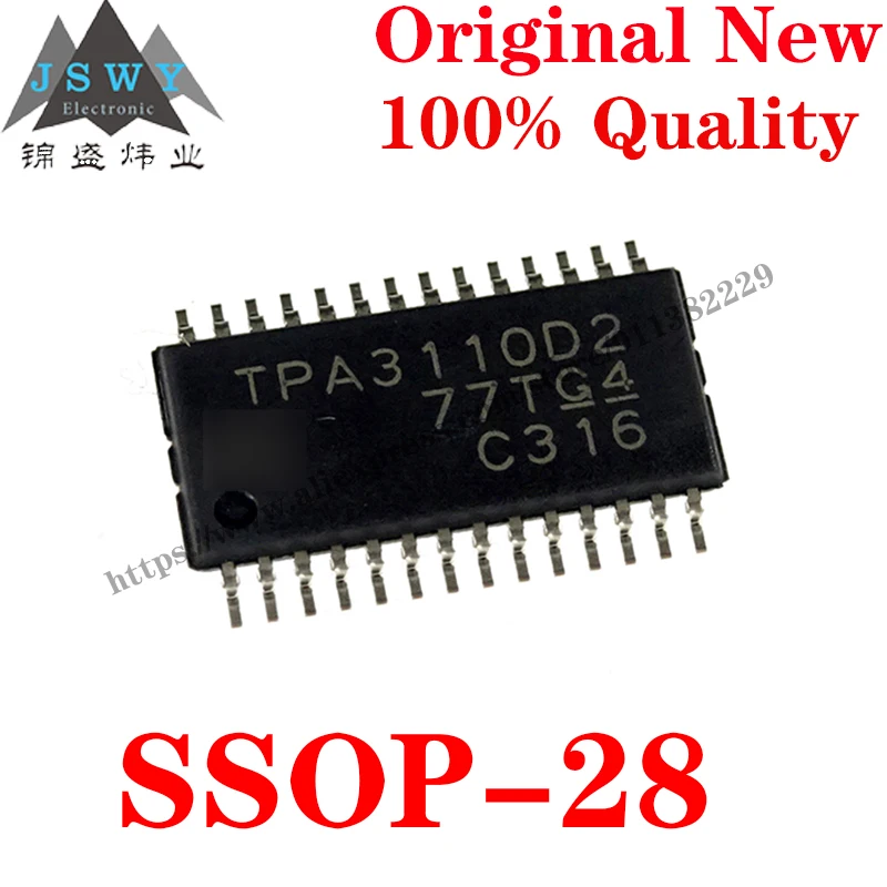 10~100 PCS TPA3110D2PWP SSOP-28 TPA3110D2 Semiconductor Audio Amplifier IC Chip with for module arduino Free Shipping 3110D2