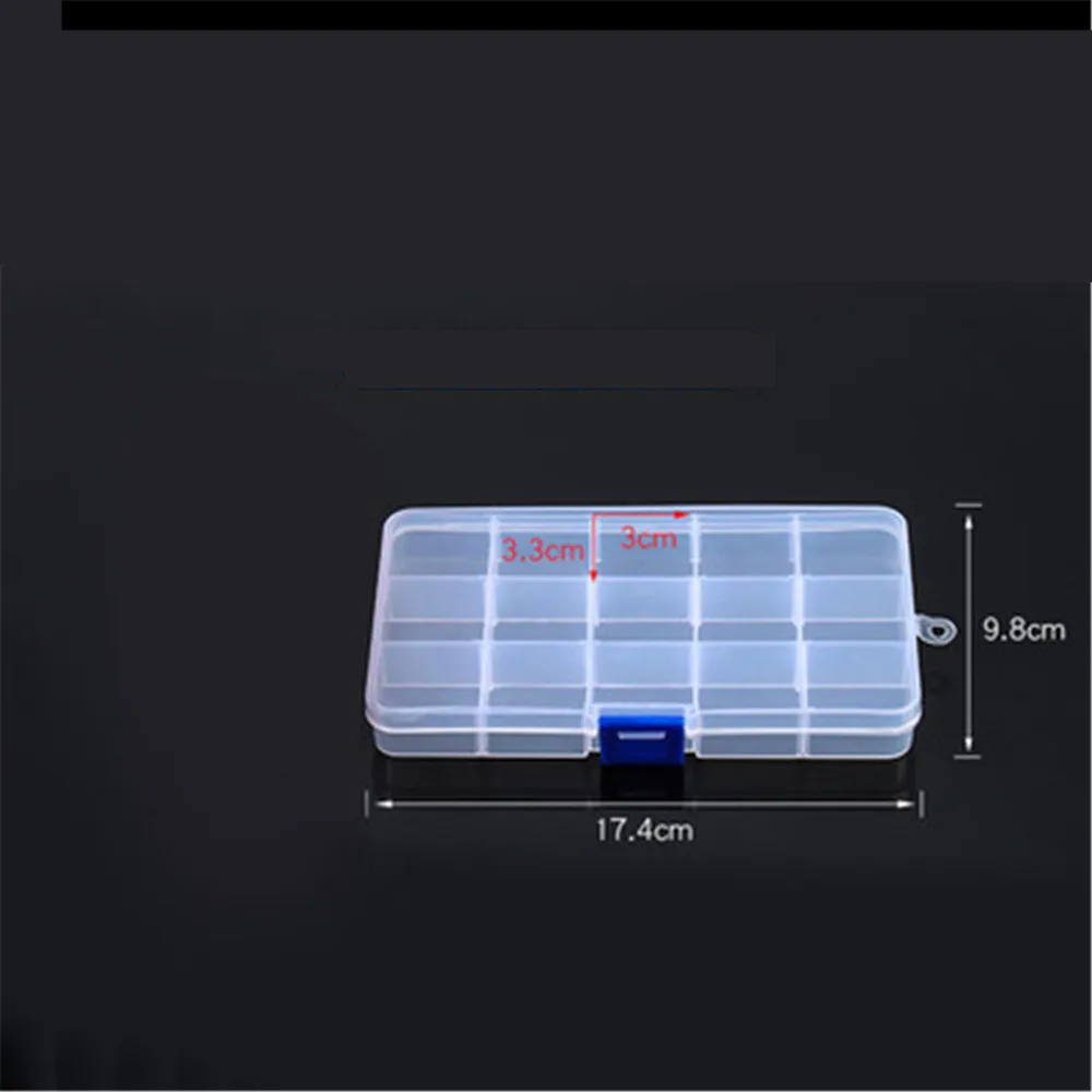 Combination transparent parts box rectangular small screw storage box jewelry box household sealed plastic box with lid