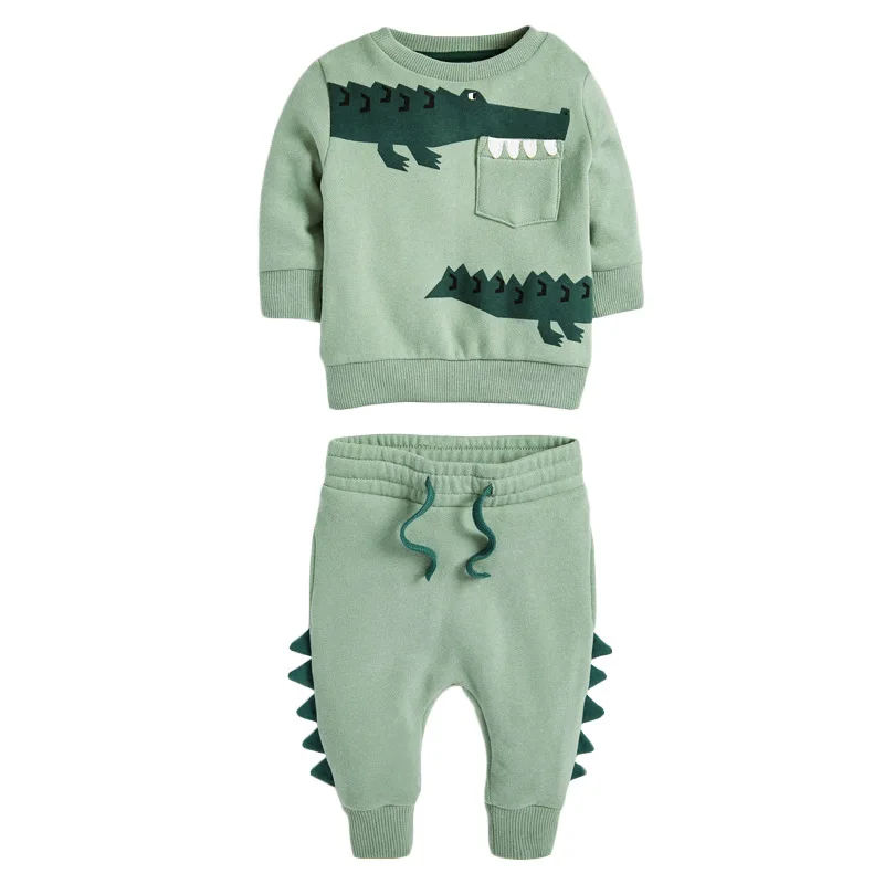 Little maven Baby Boys Clothes Sets Winter and Cold Autumn Fleece Cotton Clothes Crocodile Fashion Kids Children\'s Clothing