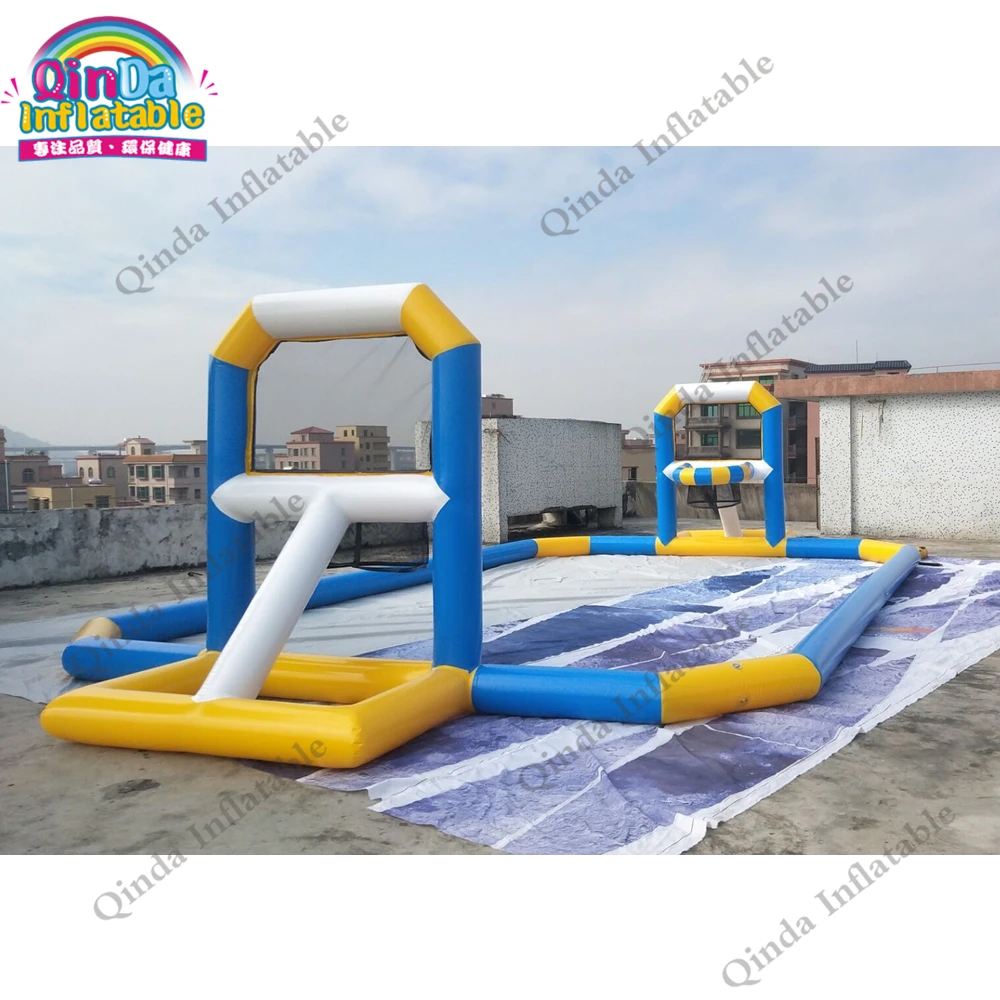 Terrain de basket-ball gonflable pour piscine, jeu de tir