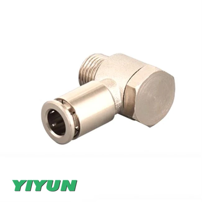 Full copper metal right angle articulated rotary pneumatic joint PH4/PH6/PH8/PH10/PH12-01G/02G/03G/04G