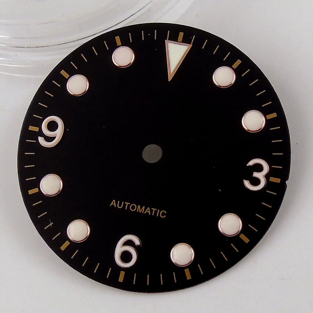 Marques lumineuses pour cadran de montre, noir/vert/bleu, 29.2mm, mouvement automatique NH35A MH35, accessoires