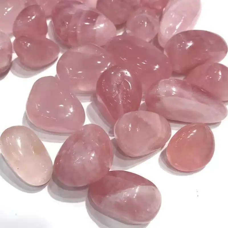 Natürliche rose quarz groß rock fiel steine mineral kristalle edelsteine chakra healing dekoration feng shui handwerk – Detail 2