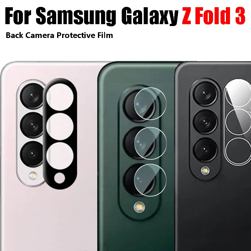 Lens Film for Samsung Galaxy Z Fold 3 Split Flexible Tempered Glass Anti-scatch Back Camera Protector for Samsung Galaxy Z Fold3