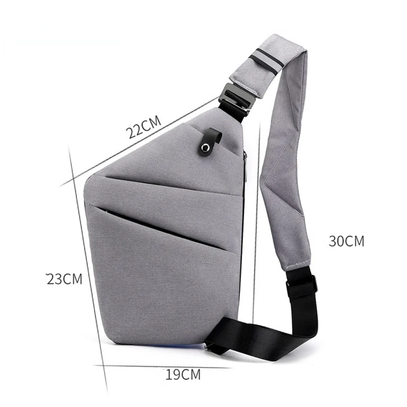 Men\'s chest bag Anti-theft Personal Gun Bag Solid Chest Bag Storage Bag Shoulder Bag Messenger Bag Female Travel Crossbody Bag