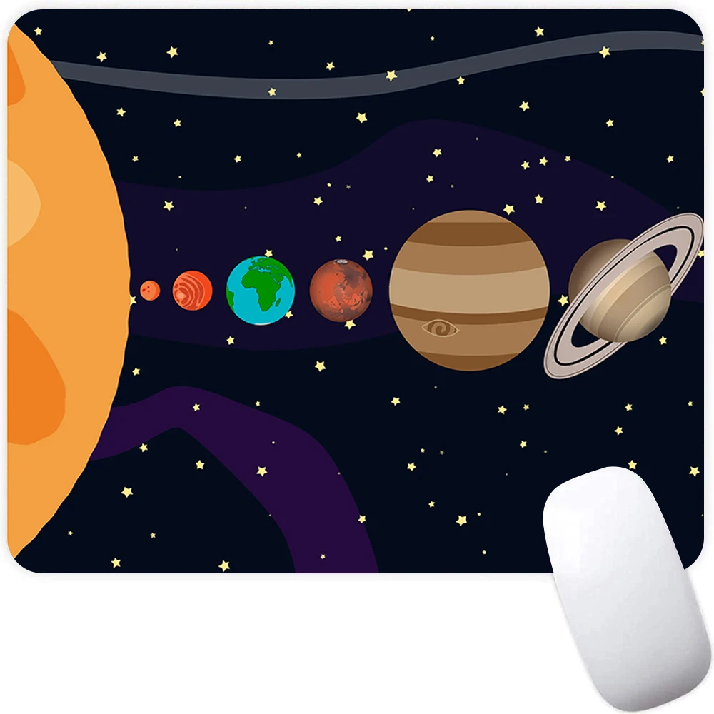 Sci Fi Solar System Small Gaming Mouse Pad Computer Mousepad Gamer Mouse Mat Laptop Mausepad Mouse Carpet Keyboard Mat Desk Pad