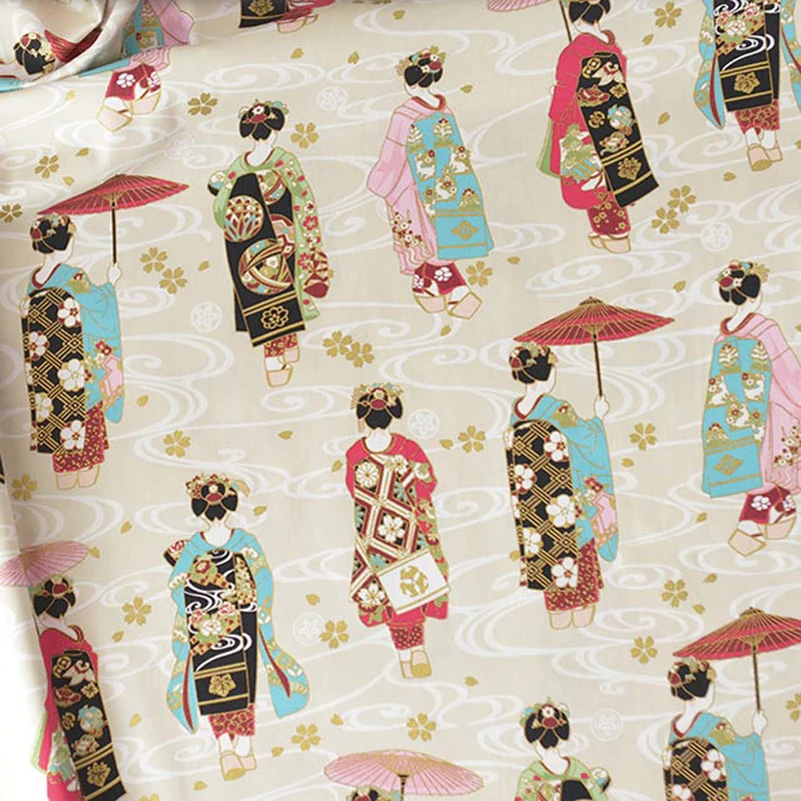 Cotton Printed Japanese Style Quilting Fabric for DIY Doll Clothes Handmade Sewing Accessories