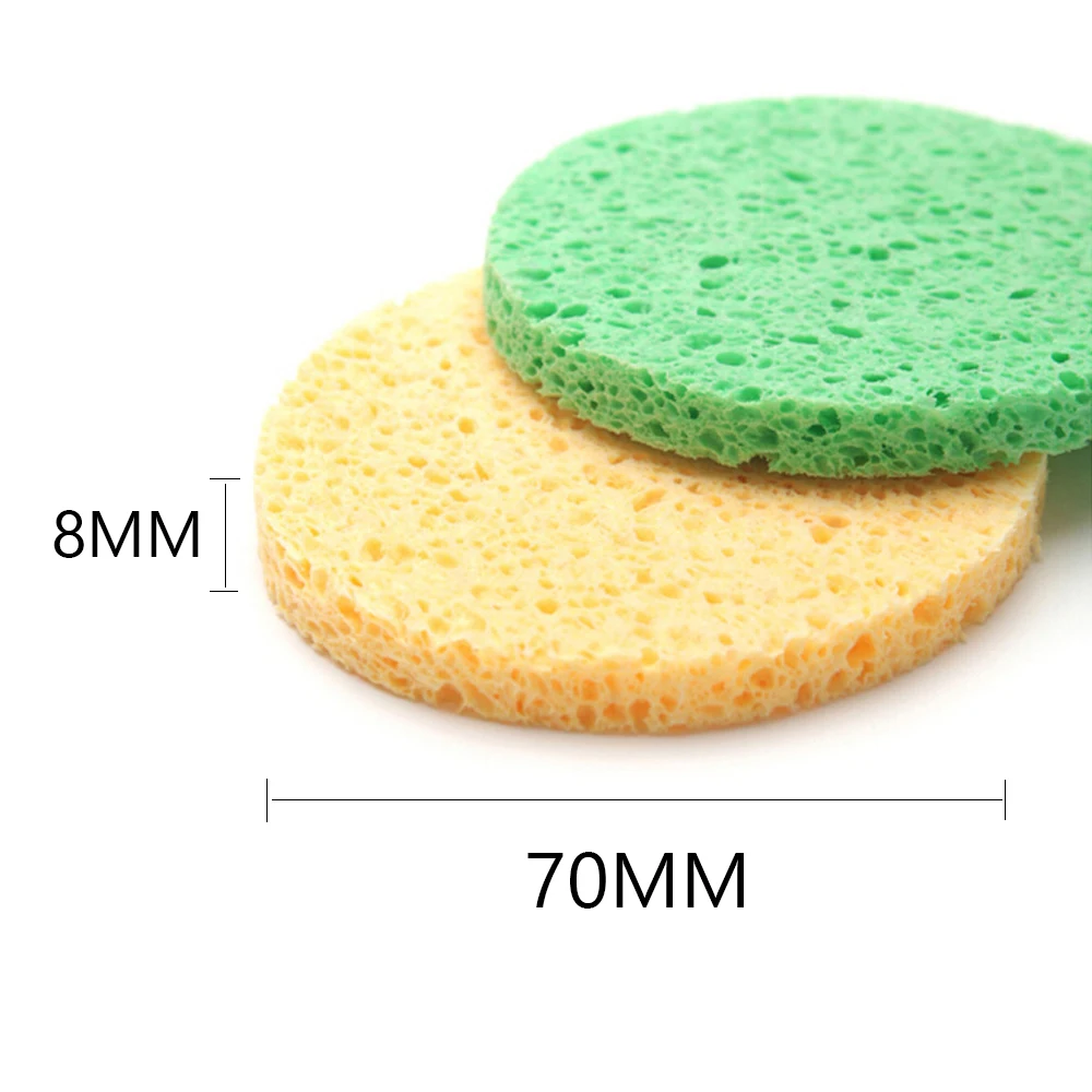 20 Pieces of Natural Wood Pulp Sponge Cleansing Pad Facial Care Exfoliating Soft Sponge Fiber Makeup Puff Remover Tool