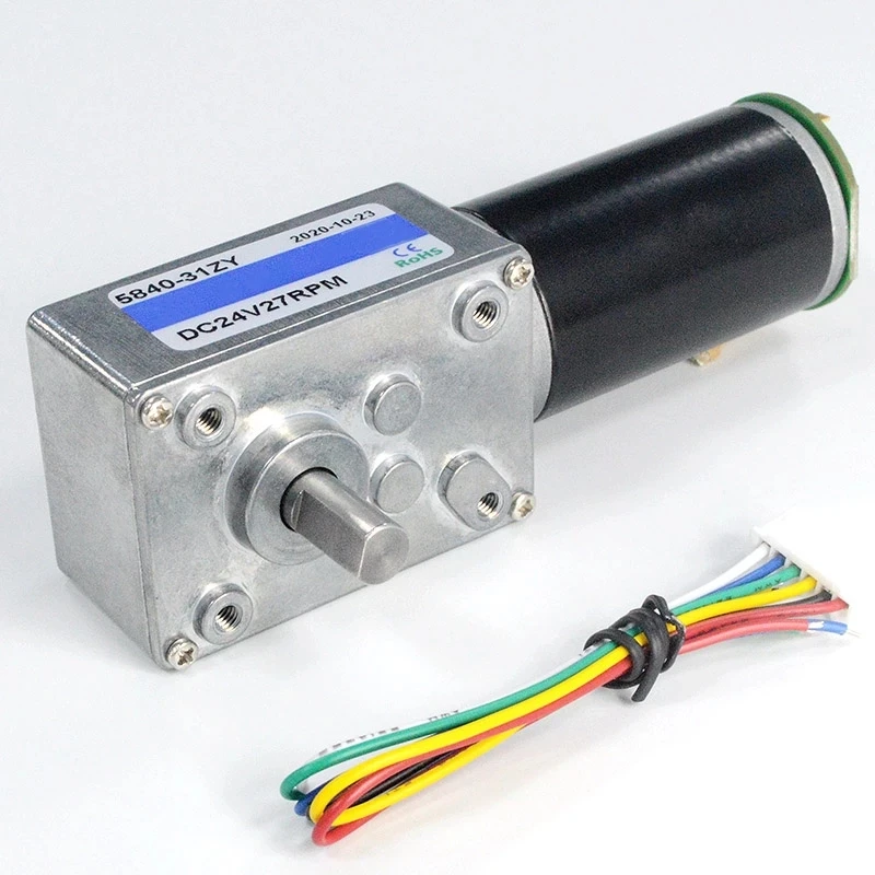 5840-31zy High Torque 12v DC Motor 24V Electric Motor Worm gear motor With Encoder