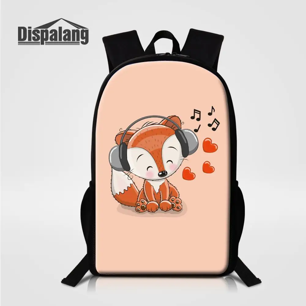 Girls Cartoon Backpack Owl Unicorn Fox Animal Printing Schoolbags For Middle School Custom Heat Transfer Sublimation Bookbag