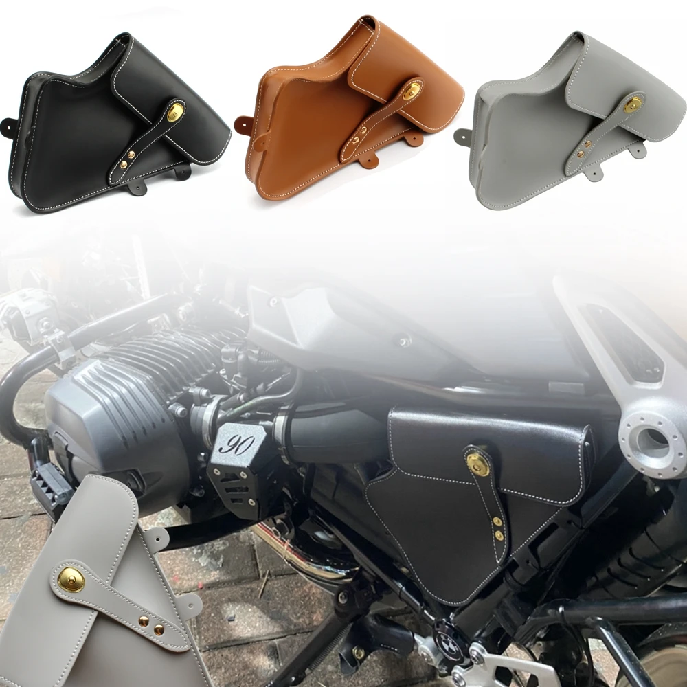 

left Tool Placement Packet Bumper Repair Crash Bars Motorcycle Frame Bag For BMW RnineT Pure Racer RnineT Scrambler