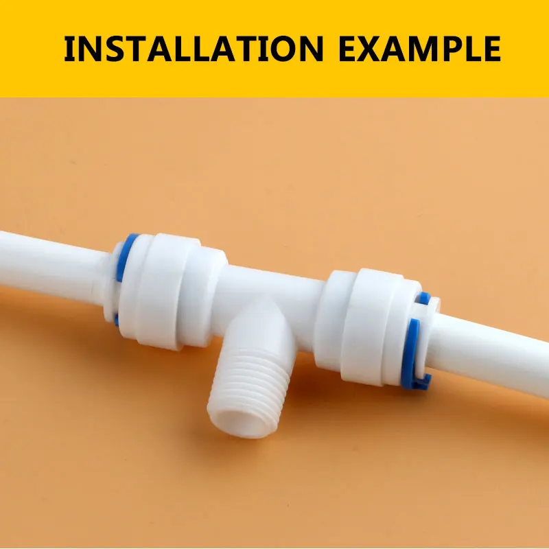 1/4 "おねじクイック接続3/8" チューブホース等しいタイプt水コネクタ直径変更逆浸透水族館男性tシャツ