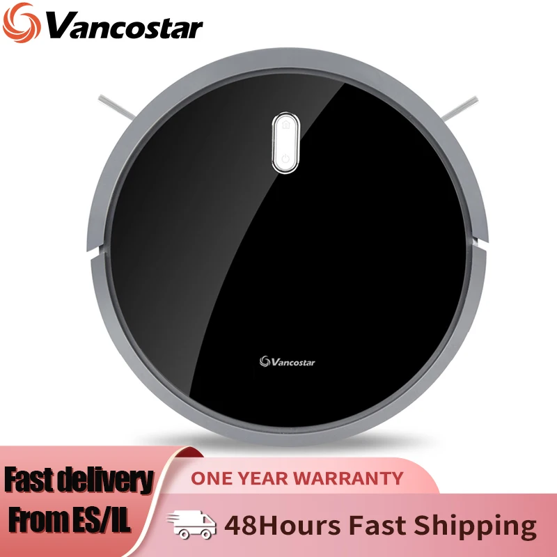 Vancostar Robot Vacuum Cleaner 1400PA Smart for Home Central Brush Dry Clean PRO4 for Wood Floor Carpet PVC Composition Tile