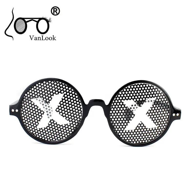 Pinhole Sun Glasses For Men Women\'s Sunglasses Silver Fashion Goggles Party Sunglass Women Zonnebril Dames Black