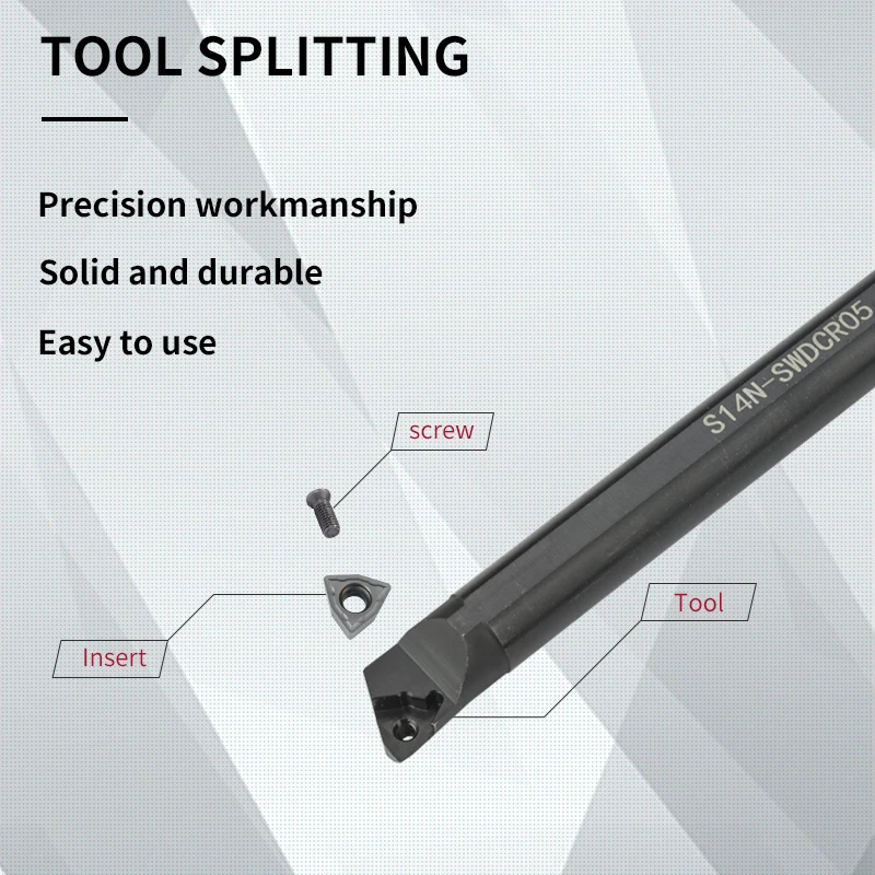 Portautensili per tornitura interna S14N-SWDCR04 S14N-SWDCR05 barra di alesatura inserti in metallo duro WCMX utensili da taglio CNC