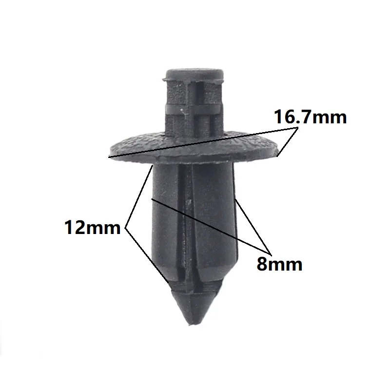 8mm otwór Auto plastikowy nit ustalający typu Push dla Suzuki Mitsubishi karty drzwi samochodowych panele wykończenia klipsy mocujące