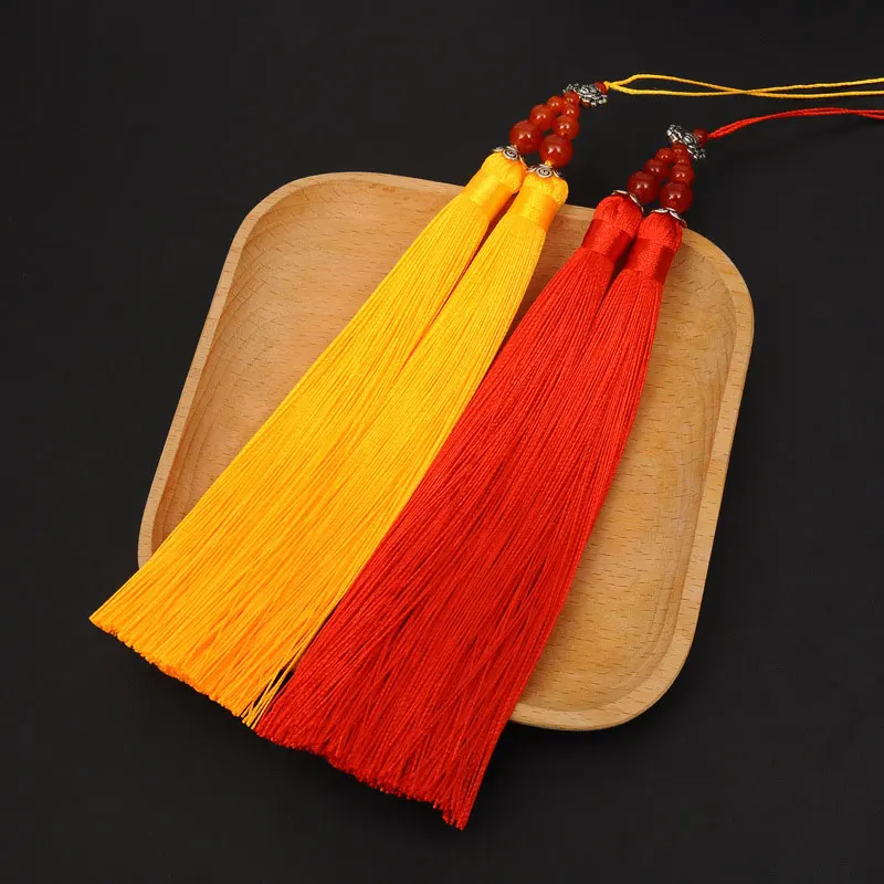 

1Pcs Lotus Double Tassel Silk Fringe Hanging Tassel Pendant Tassels Chinese Tassel For DIY Curtains Home Decoration Accessories