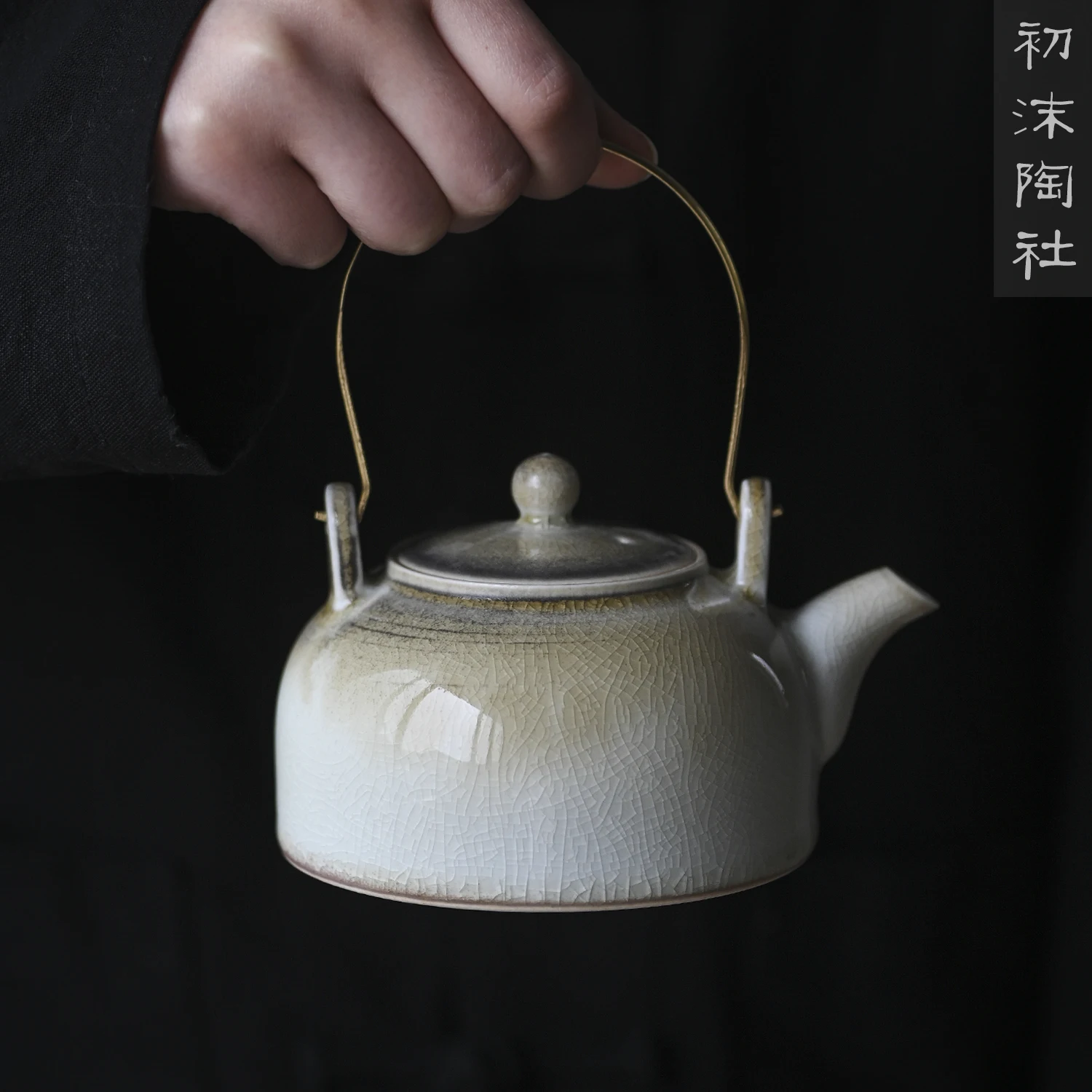 ★Pot of ceramic foam at the beginning of the jingdezhen kiln manually copper girder kung fu tea tea pot of household