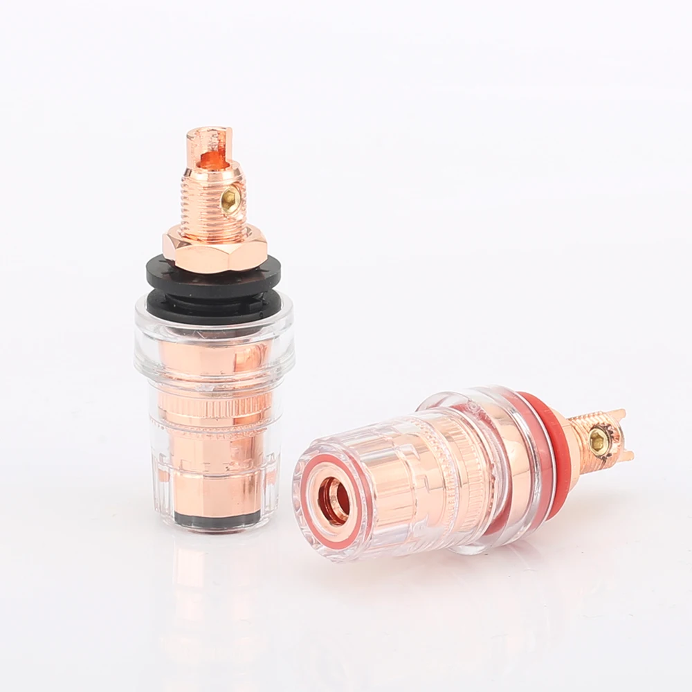 High Quality Audiocrast  99.9998% Purity copper Binding posts speaker connectors Pure Copper Binding post speaker panel