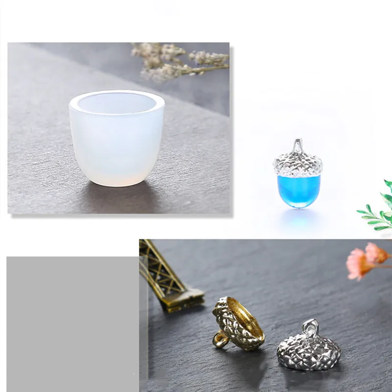 Acorn shape necklace pendant Silicone Mold for jewelry making Resin jewelry tool UV epoxy resin molds decorative craft