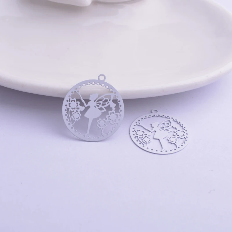 50 Stück AC11676 20*22mm Magische Feen-Anhänger Engel-Mädchen-Anhänger DIY Ohrringe Schmuckzubehör – Detail 4