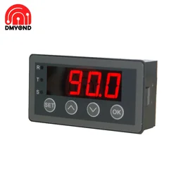 Indicador de entrada de sinal analógico Medidor de exibição digital, 0-10V, 0-10V, 0-10V, 0-10V, Relé, Porta RS485