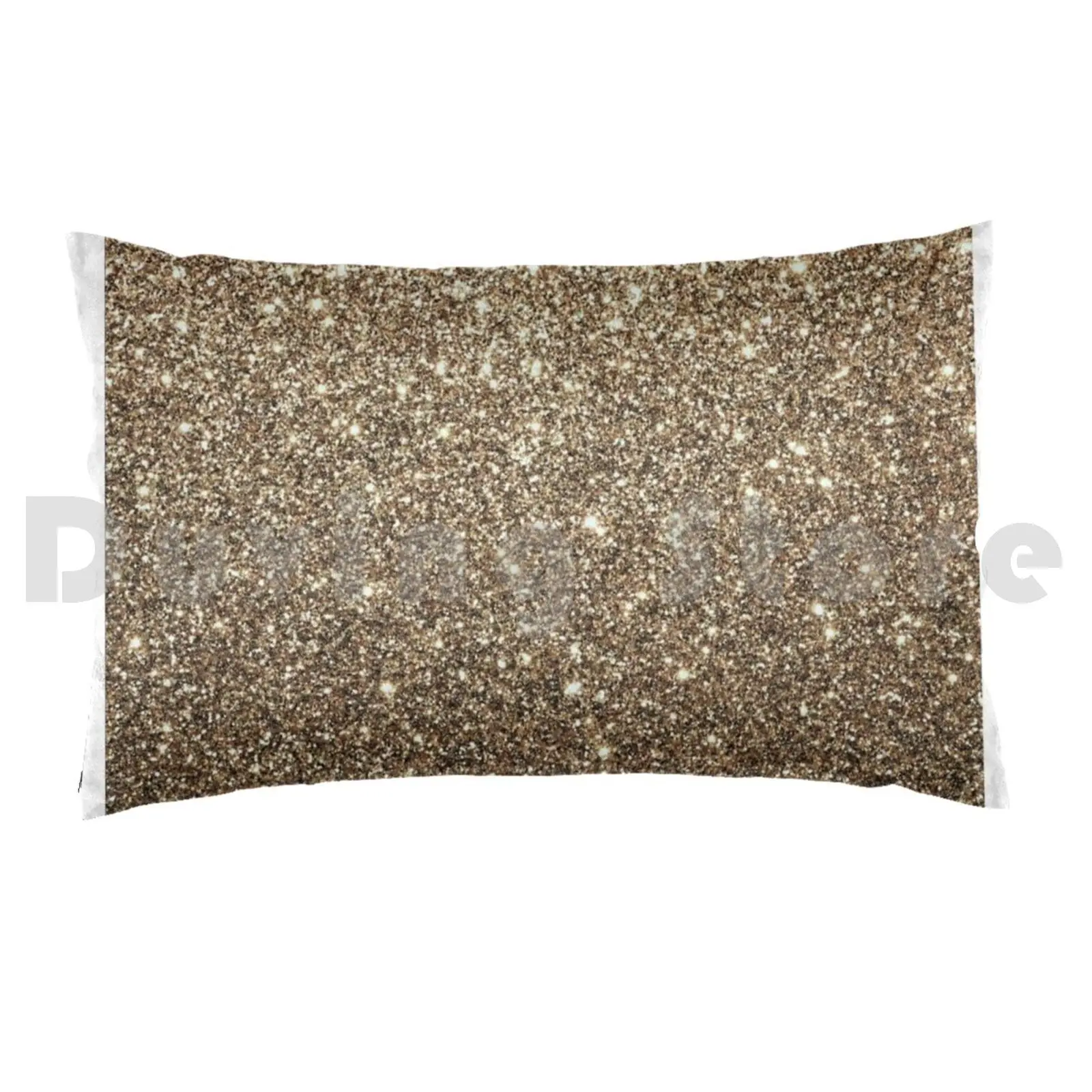 Faded Gold GlitterPillow case Sparkle Sparkly Gold Glitter Glitter