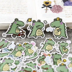 40pcs Handbook Little Crocodile Stickers Handbook Ins Wind Lovely Korean Decorative Mobile Phone Home-made Diy