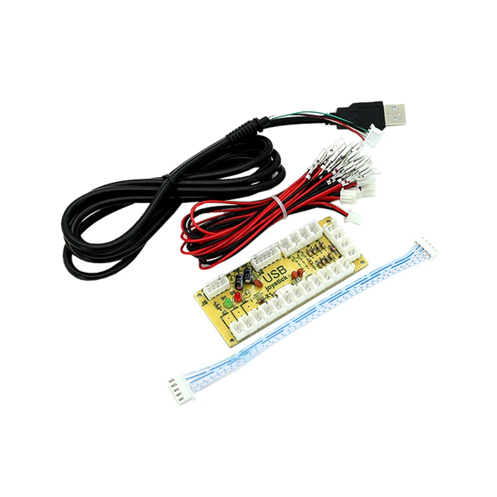 

DIY Zero Delay Arcade USB Encoder PC to Joystick Arcade Rocker Circuit Board Control Module for MAME 2Pin with Cable Push Button