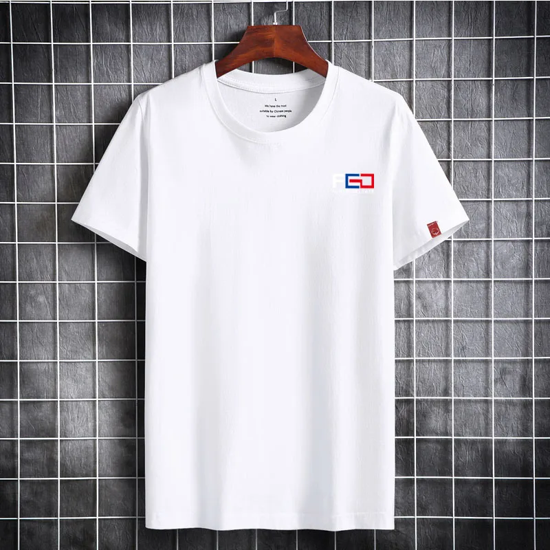 2021 Summer Cotton Men\'s T-shirt High Quality Casual Round Neck Interesting Short Sleeve T-shirt Tee Men Clothing Off White