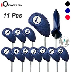 Upgrade Magnetic Golf Club Iron Covers Synthetic Leather Deluxe Wedge Iron Protective Headcover Set Drop Shipping