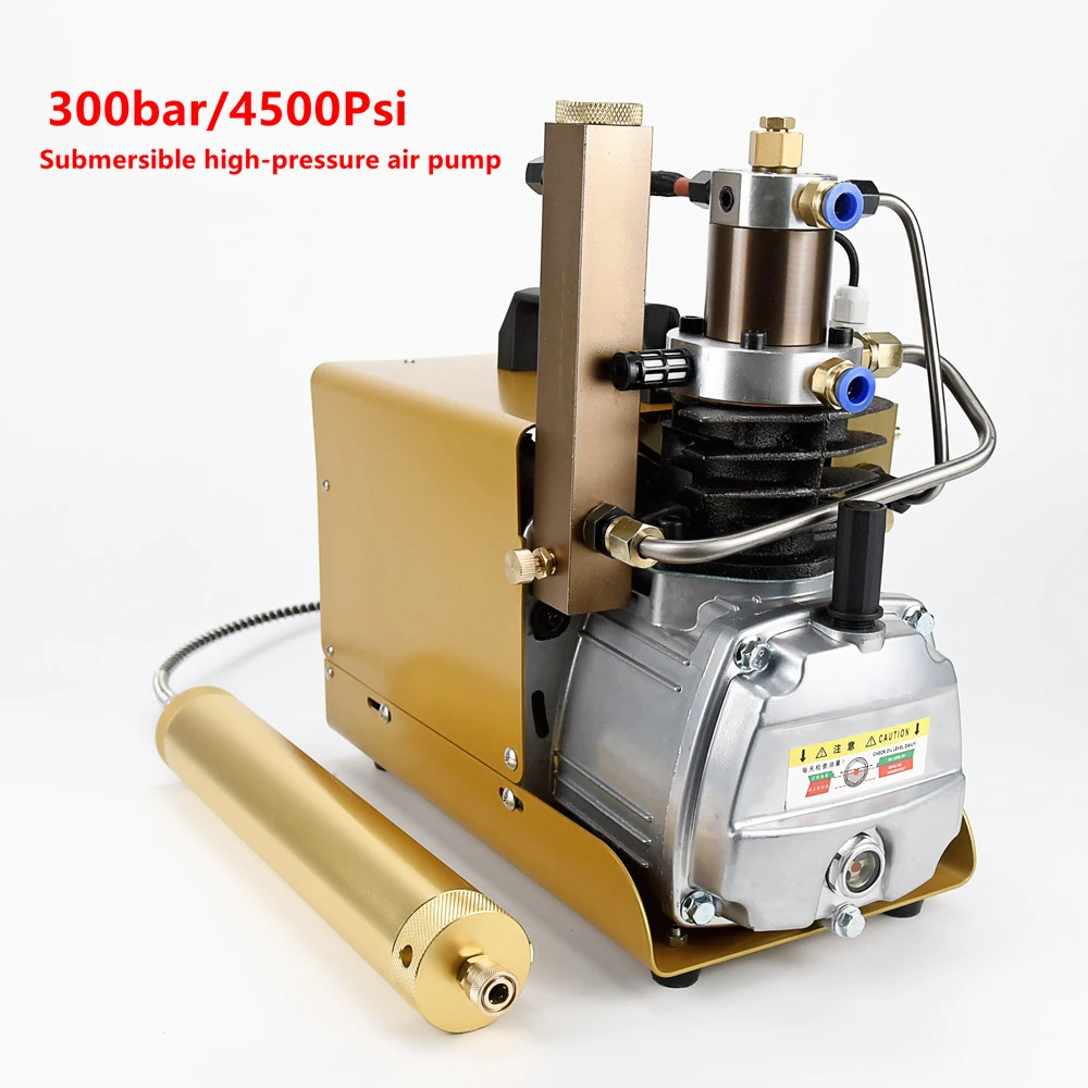 220V High Pressure Air Compressor 30MPA Diving Breathing Pump 300 Bar Electric 4500 Psi Smart Water-cooled Submersible Cylinder