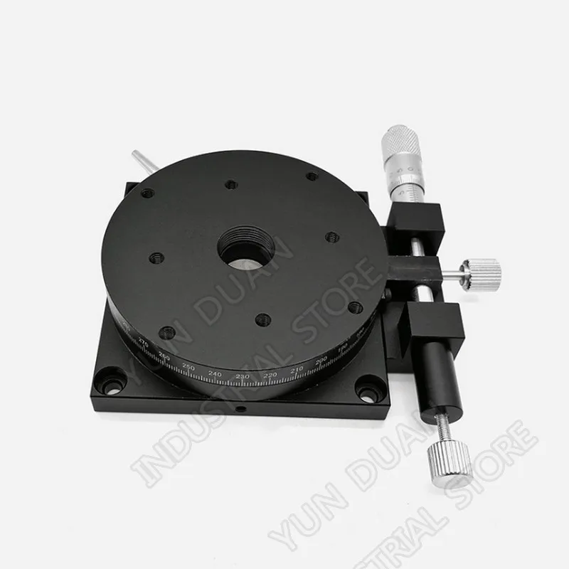 

R Axis 80MM 3.2" Manual 360 degree Heavy Load Rotary sliding table Micrometer Precision Adjust Angle Platform Optical RSP80-L