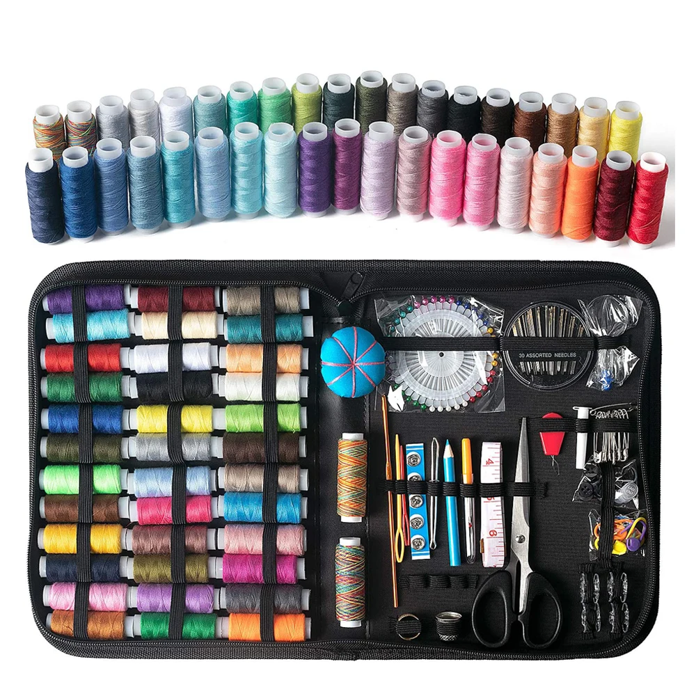 183pcs Multi-function Sewing Kits Sewing Thread Spools Storage Bag Box Quilting Craft DIY Sewing Tool Sets for Beginners