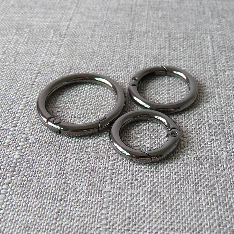 1 pcs Metal spring gate O rings openable keyring leather bag belt strap chain buckle snap clasp clip trigger DIY Accessories