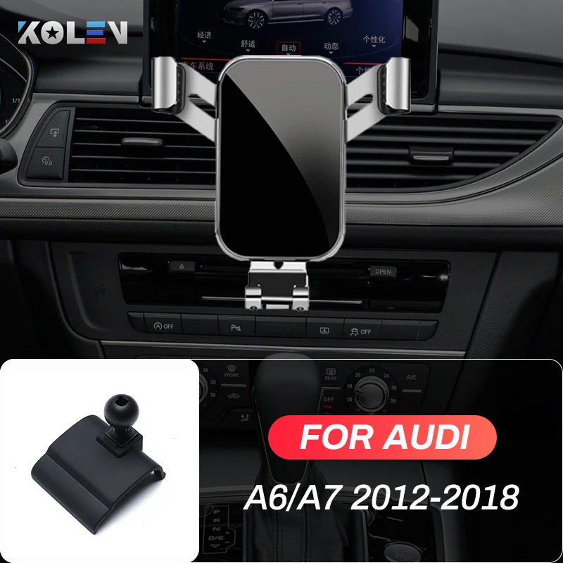 

Автомобильный держатель мобильного телефона для Audi A6 A7 2012 2013 2014 2015-2018 GPS гравитационная подставка специальное крепление навигационного кронштейна аксессуары