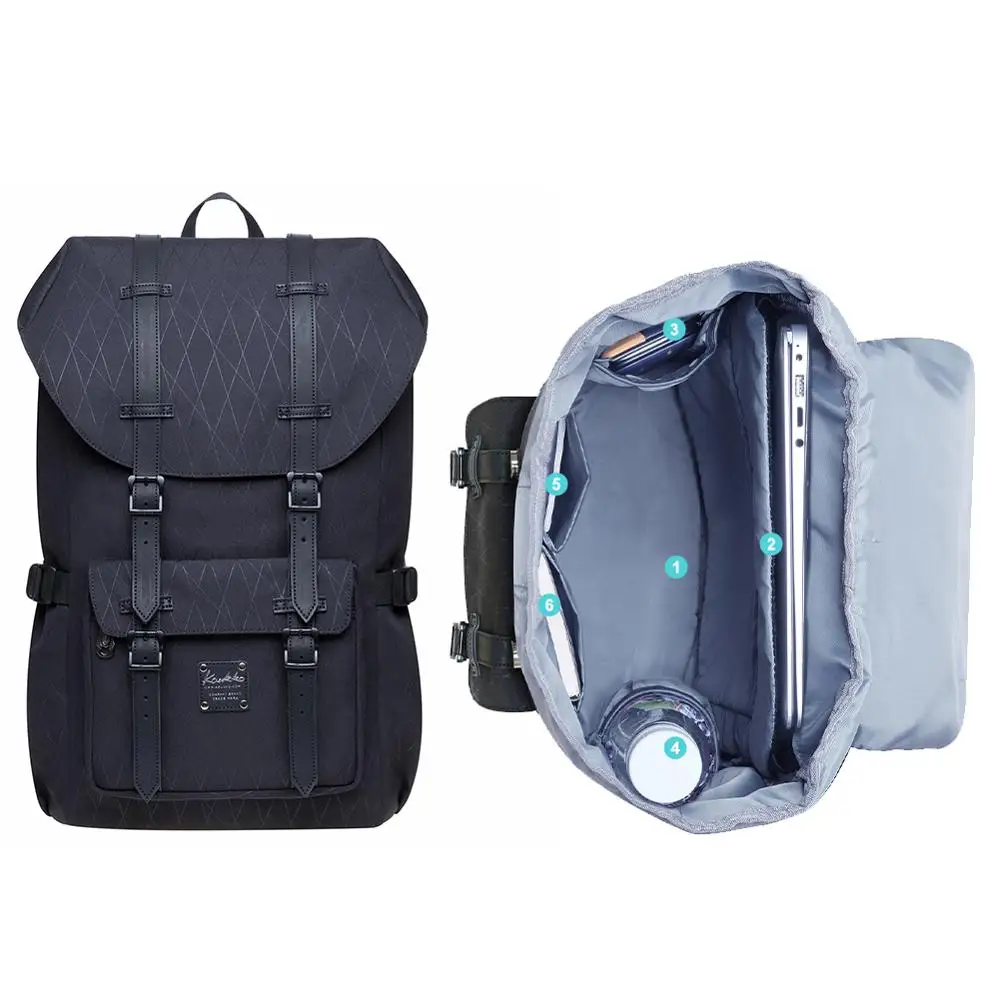 KAUKKO Waterproof Backpack Men Fashion Laptop Travel backpack Couple girl bags