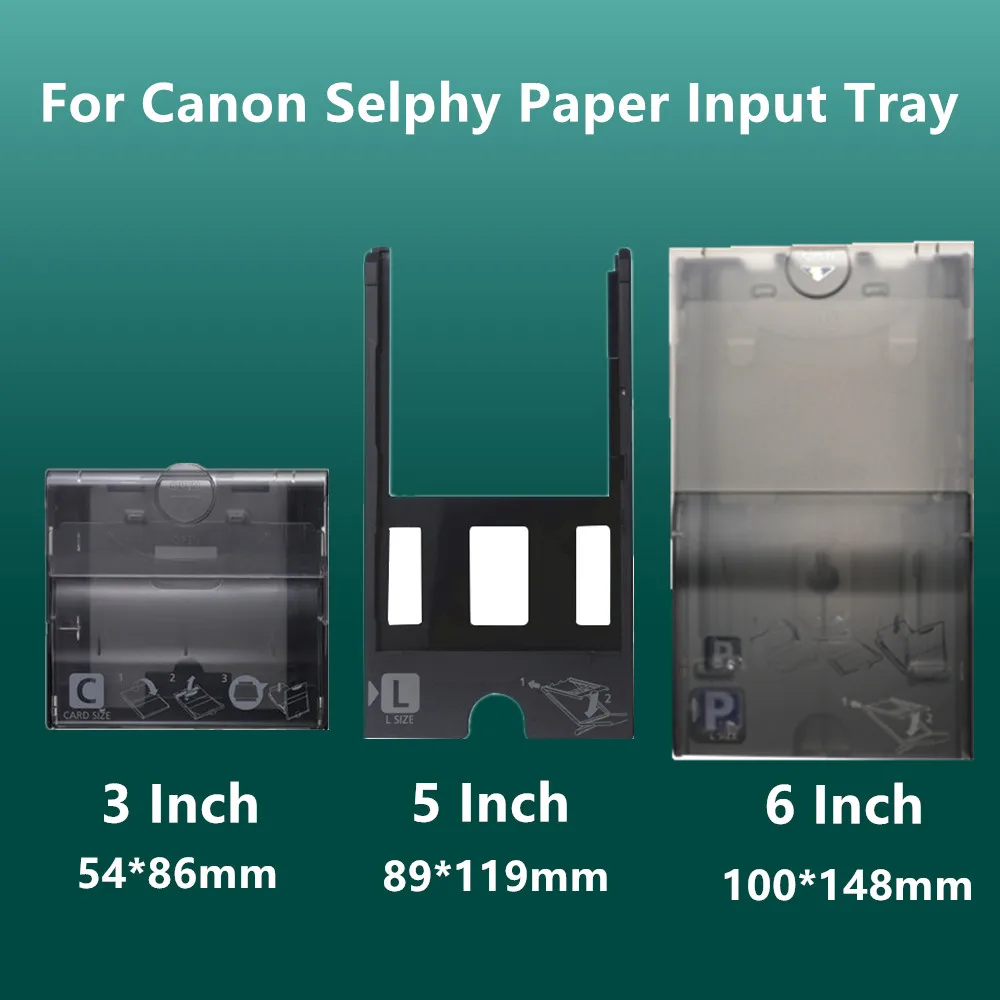 3 Inch Paper C Tray,6 inch P Tray Card Paper Cassette PCC-CP400 for Canon Selphy CP1300 CP1200 CP910 CP1500 Photo Printer