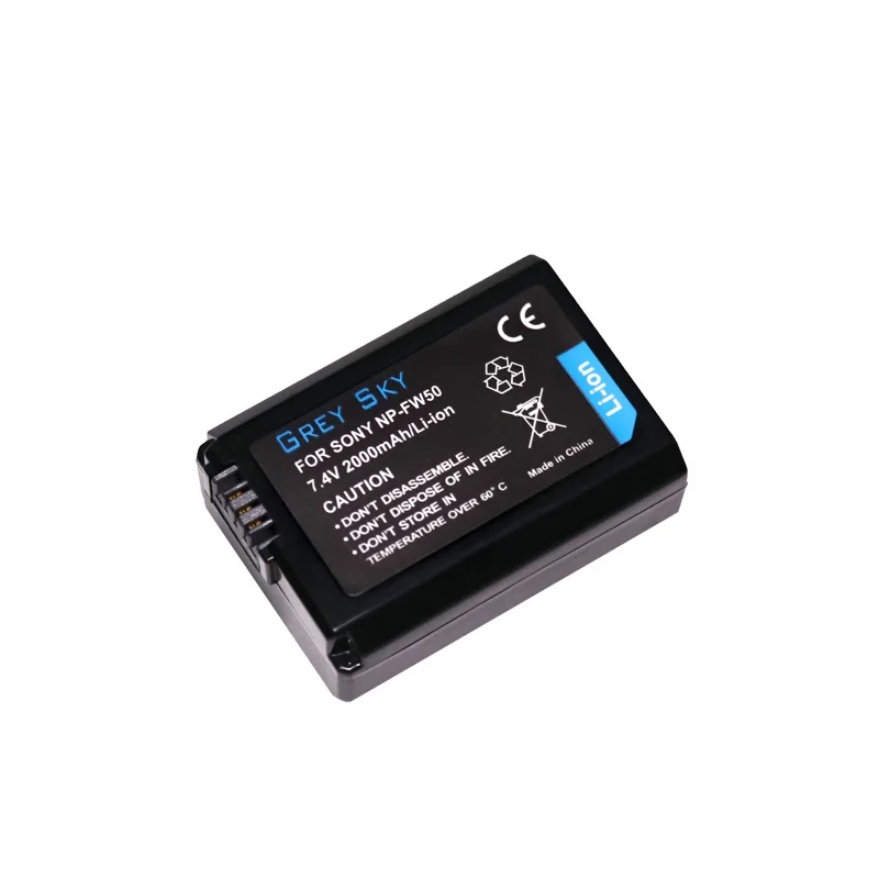 2000mah NP-FW50 NP FW50 Battery AKKU For Sony NEX-3N NEX-5 NEX-5N NEX-5R Alpha a5000 a6500 DSC-RX10 Alpha a7S a7II Alpha 7R