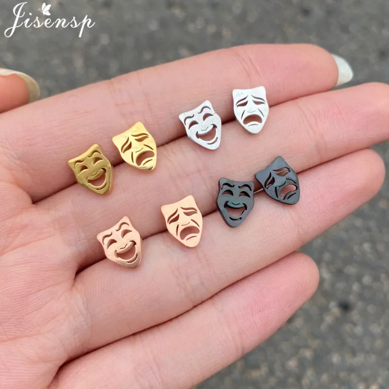 Lovely Stainless Steel Funny Face Stud Earrings for Women Trendy Jewelry Cartoon ET Alien Earings 2024 Girls Birthday Gifts