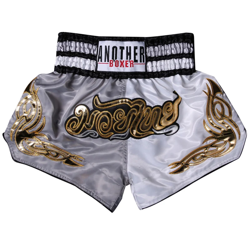 Pantalones cortos de lucha Muay Thai para hombre y mujer, ropa de entrenamiento para artes marciales, MMA Grappling, Kick Boxing, Sanda