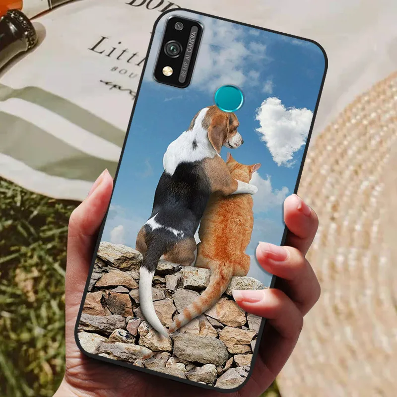 For Honor 9x lite Case Wolf Cartoon Silicon Soft TPU Back Cover For Huawei Honor 9X lite Phone Cases Honor9x Lite Fundas Coque