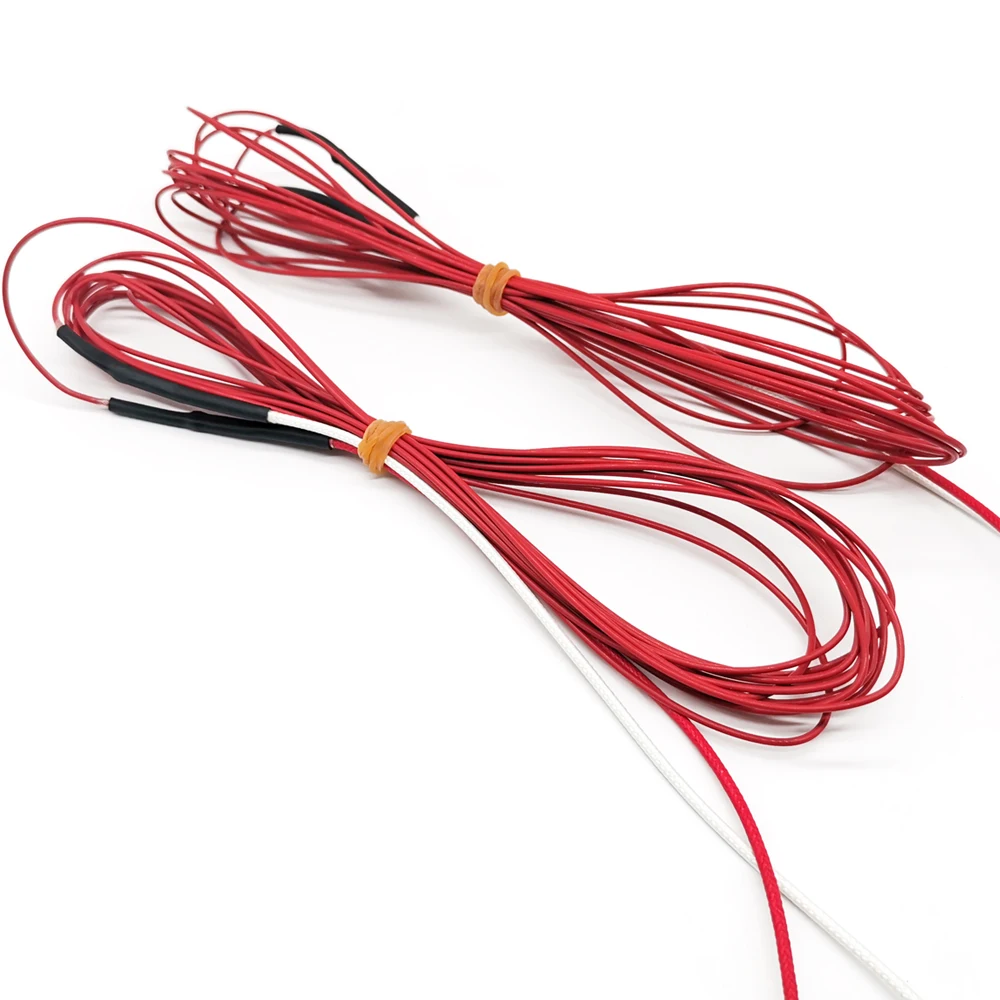 1/3/6/12/24/36/48k Silicone rubber carbon fiber Connected heating cable flame retardant nontoxic non radiation heating wire warm