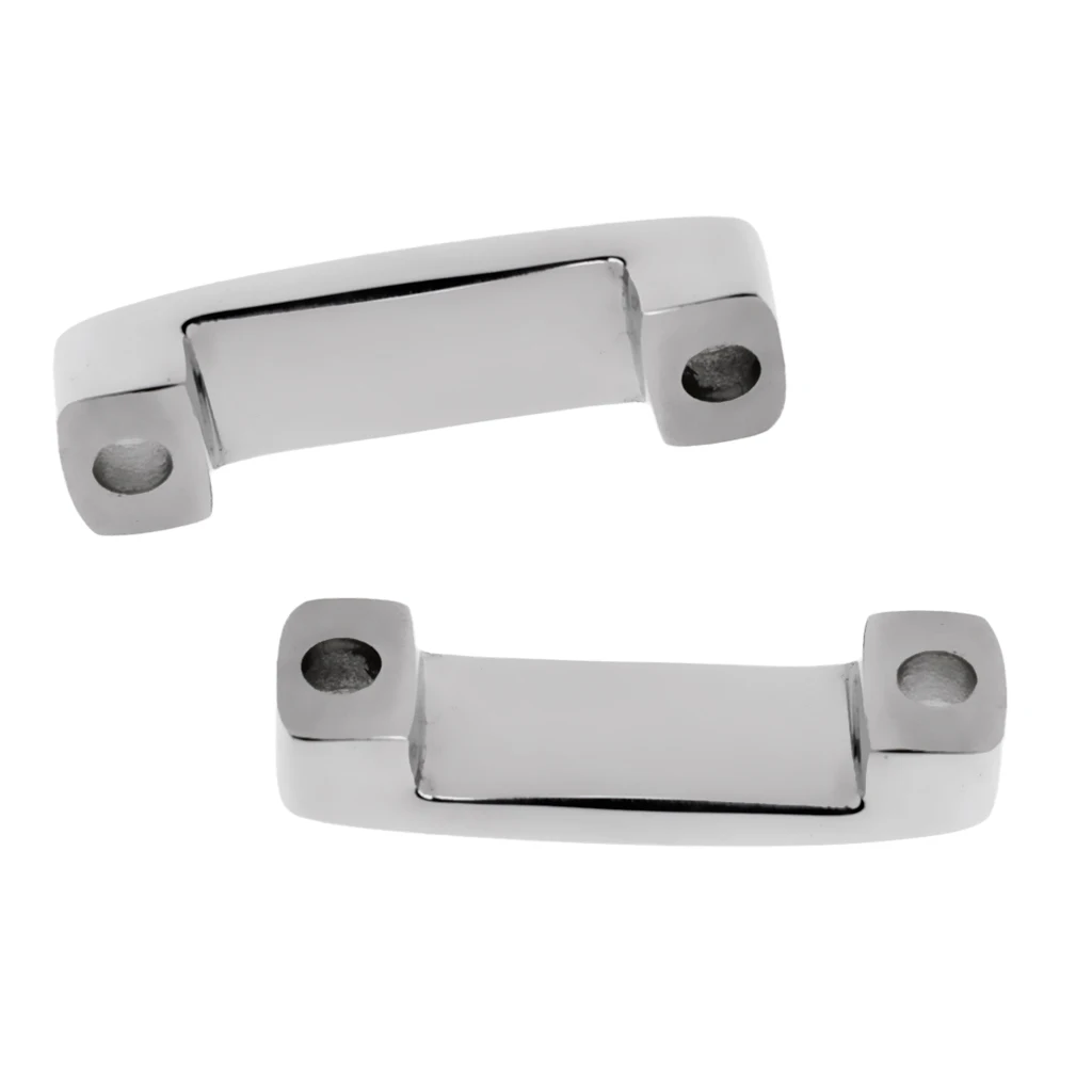 2 Pieces 316 Stainless Steel Marine Boat Yacht  Lock Deck Fitting Loop Eye Strap Connection Fender Hardware Boat Deck Fitting