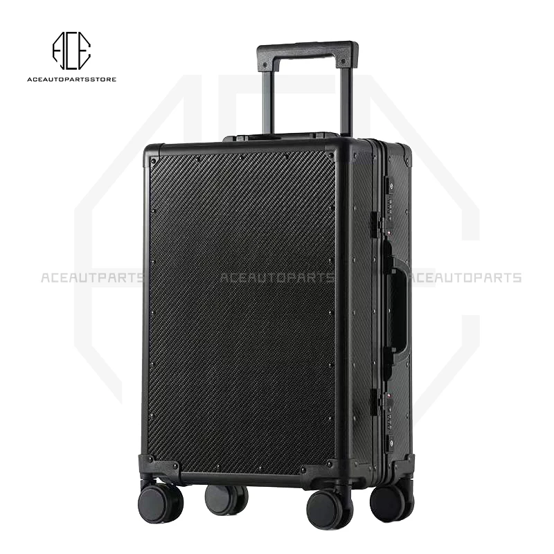 100% Dry carbon fiber 26 inch hand travel suitcase trolley rolling luggage the bag on wheels Auto Rear Suitcase Modification kit