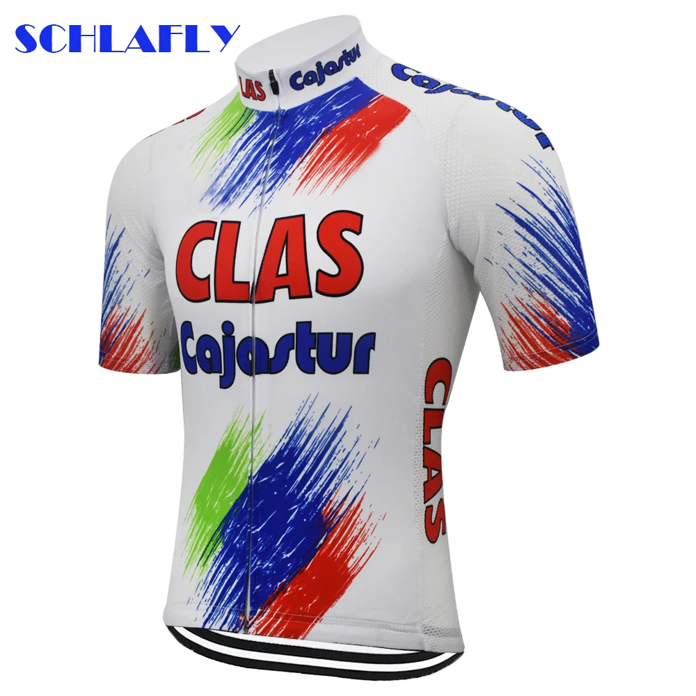 Clas-camisetas de Ciclismo de manga corta para hombre y mujer, jersey retro de verano para bicicleta de carretera, schlafly