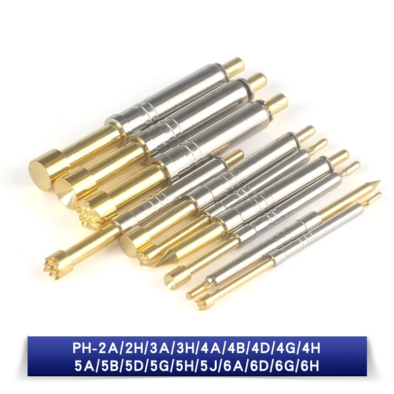 20 Pcs Testing Contact Probes Pin  PH-2A/2H/3A/3H/4A/4B/4D/4G/4H/6A/6D/6G 5A Retractable Spring Test Probe Pogo Pin