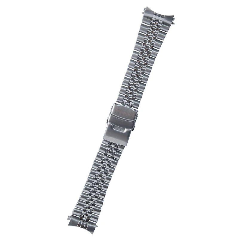 22mm Oyster Solid Stainless Steel Strap For Scuba SKX007 SKX009 Double Safe Lock Buckle