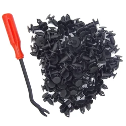 100PCS Plastic Fender Clips Body Rivets Clips Car Door Clip Panel Audio Video Dashboard Dismantle Kits Installer Pry Tool